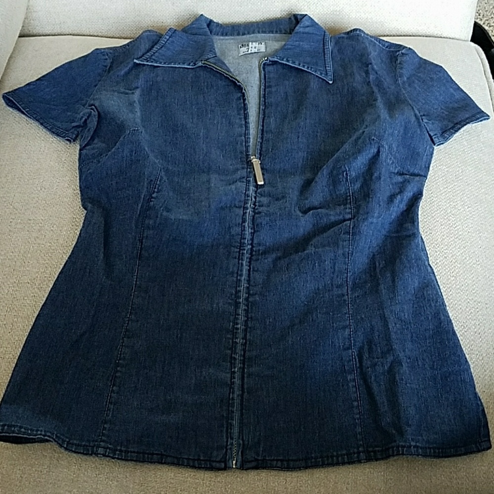 Moschino Jean Zip Up Top